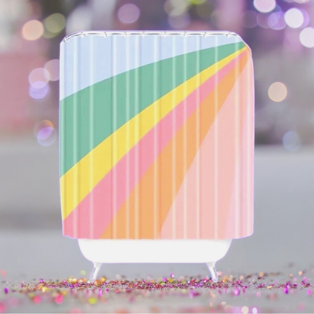 Society6 Rainbow Shower Curtain